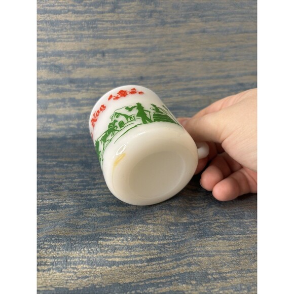 VTG Hazel Atlas Milk Glass Eggnog Mug Retro Holiday Collectible Drinkware - Picture 6 of 7